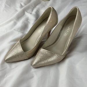 Gold Gem Pumps Aldo Genuine Leather